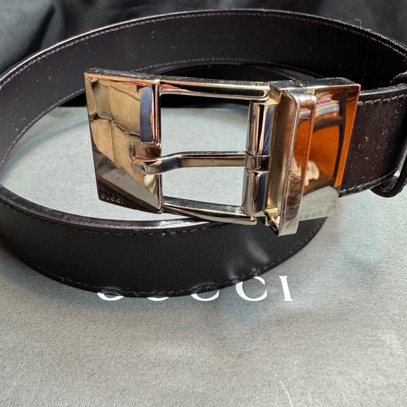 Gucci Silver Buckle with Unbranded Black Belt main image 12